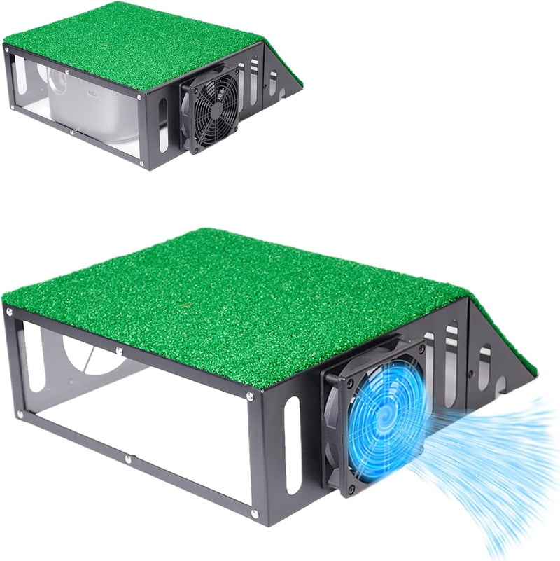 BEUTFQL Metal Golf Simulator Projector Cover - Floor Mounted Enclosure for LED Projectors with Cooling Fan - Durable Protection for Your Golf Simulation.Ideal Golf Gift - Image 1